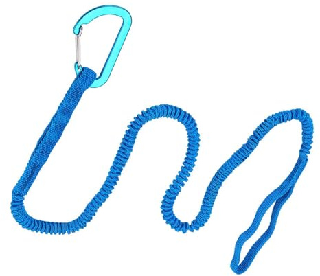 Baoblaze Kajak Paddel Leine Dehnbar Strap Bungee-Seil Einstellbare Kajak Stange Leine Lanyard für Surfen Kajak Bootfahren Zubehör