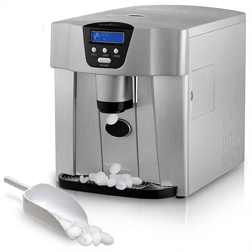 Machine À Glaçons Commerciale, Machine À Eau Glacée Intelligente De Bureau 120 W, 10-15 Kg/24 H, Mode D'entrée d'eau Double, pour Restaurant, Bar, Café, Hôtel