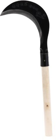 BESPORTBLE Guadaña De Mano Mango Largo para Jardinería, Cuchillo para Césped De Acero Al Manganeso, Herramienta para Desherbar Hierbas, Uso Manual, Resistente y Duradera para Césped