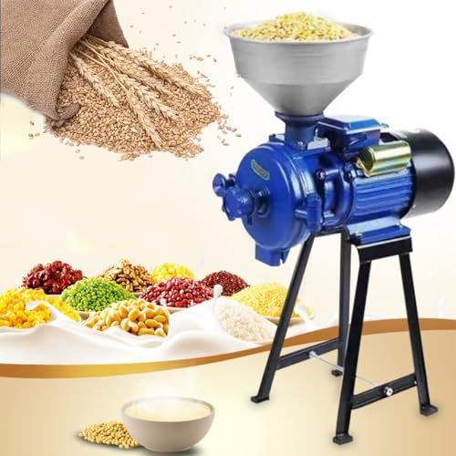Molinillo eléctrico para Cereales Secos y húmedos - Molino Comercial de Motor rápido para arroz, maíz, café y Trigo