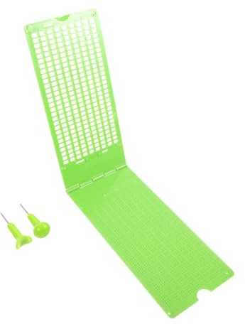 Tavoletta Braille Plastica Verde 28 Celle per Riga, Scrittura | Stilo Incluso, Portatile e Riutilizzabile, Back To School Party, Accessori per Disabili