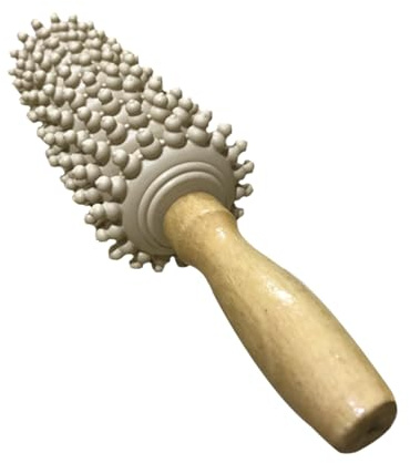 HOLIDYOYO Manueller Rücken und Nacken für 9 Rollen Holz Massage Roller zur Effektiven Massage und Durchblutung Entspannungsmassagegerät für Zuhause