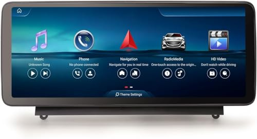 12,3 Pantalla Android 16 Qualcomm 8-Core 8GB+128GB Radio Coche Bluetooth GPS Navegador para Mercedes Benz Clase C W204/S204 NTG 4.0 Sistema IPS Wireless CarPlay Android Auto WiFi 4G DSP 2K CANBUS
