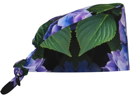 WZYCWB Hydrangea in Bloom Printed Breathable Work hat, Outdoor Fishing and Mountaineering Quick-Drying Sun hat Black