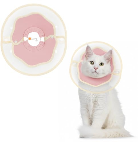 Supet två-i-ett syfte halsband för katt (rosa, M)