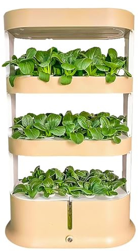 Hydroponic Tower,Garden Hydroponic Growing System 48 Pods Hydroponics Tower, Plant Germination Kit Aeroponics Growing Kit with Grow Light & Automatic Watering, Smart Garden Planter Aquaponic