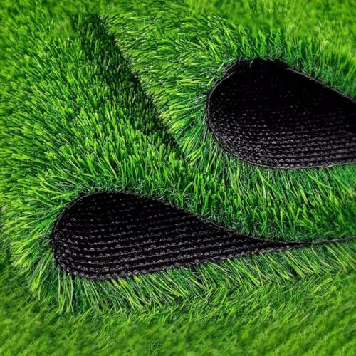 Tapis de gazon artificiel réaliste de 2 cm, dense et épais, résistant au soleil et au vent, parfait pour les jardins, les balcons, les terrains de sport, 4 x 2 m, faux gazon