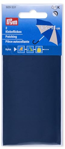 Prym 929531 - Toppe adesive in nylon, 2 pezzi, 6,5 x 14 cm, blu medio