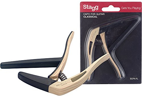 Stagg effetto Flat Trigger capotasto per chitarra classica, Light Wood