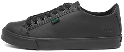Kickers unisex-child Tovni Lacer Leather School Shoes, Black, 4 UK