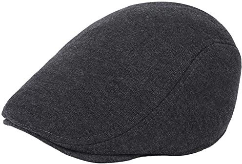 WETOO Schirmmütze Herren Schiebermütze Schwarz Driving Cabbie Jagd Flatcap Newsboy Cap