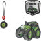 Step by Step Magic Mags Green Tractor Fred“, 3-teilig, 2 Magnet-Applikationen und 1 Anhänger, als Ergänzung für den Schulranzen oder Vorschulrucksack, für Jungen
