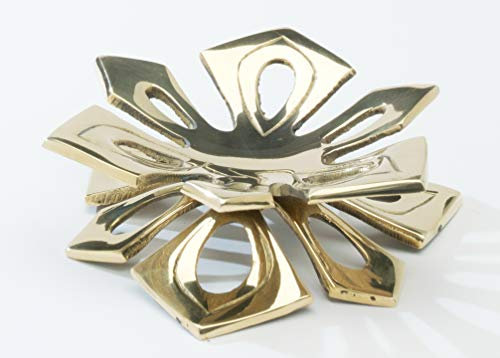 Kerzenleuchter, Blütenleuchter Messing Gold Ø 11 cm Ideal für Kugelkerzen