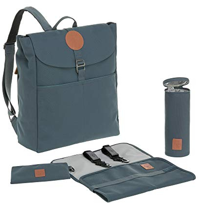 LÄSSIG Baby Wickelrucksack Wickeltasche Babytasche stylische Tasche inkl. Wickelzubehör/Backpack Adventure, Petrol