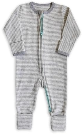 Unisex babykrumper med tvåvägsdragkedja för enkel byte – 100 % bomull
