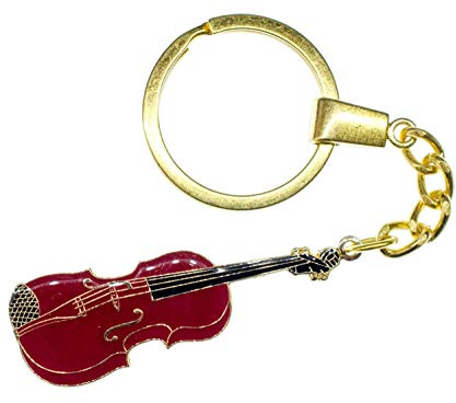 Miniblings Geige Schlüsselanhänger Violine Instrument Geigerin Metall | Für Tasche und Rucksack, montiert in Berlin, ein kleines Detail mit Wirkung