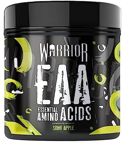 Warrior EAA - Essential Amino Acids - 360g - Provides Exceptional Support for Recovery & Muscle Soreness - Formula Includes Cyclic Dextrin, Taurine and More, Sour Apple