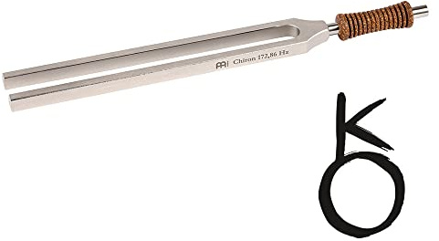 Sonic Energy Planeten Therapie Stimmgabel, Chiron (TTF-CH) | 172,86 Hz, Ton F3, 22,5 cm lang, 124 g, in Deutschland gefertigt, inkl. Hülle, vernickelter Stahl, Korkgriff