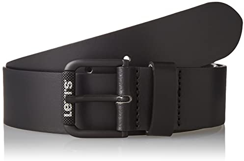 Levi's Herren & Unisex Textured Roller Buckle Belt, Regular Black, 105