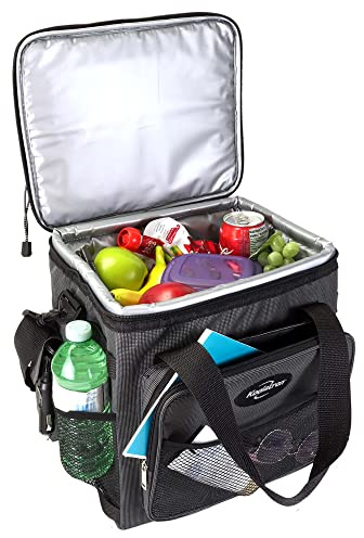 Koolatron Sac Isotherme 13L Glacière Électrique Glacière Portable 12V Mini Réfrigérateur Étanche Voiture Bandoulière Réglable Sacs Souples pour Déjeuner Boissons Camping