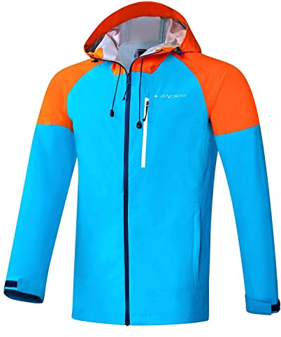 Black Crevice Chaqueta Hardshell de hombre I Parka outdoor I Chaqueta funcional de 100% I Chaqueta transpirable hombres I Chaqueta de lluvia outdoor impermeable y cortavientos hombres