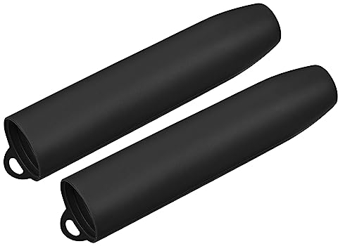 sourcing map Silicone Garlic Peeler Tube, 2Pcs Garlic Roller Peeling Tube Garlic Cloves Skin Remover for Useful Kitchen Tools, Black