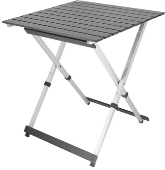 CAMPWERK Alu Camping Tisch, Campingtisch, Klapptisch, Gartentisch, Camping Möbel, Faltbar & Tragbar, Leichtes Aluminiumgestell, Für 4 Personen, Mit Teleskop-Tischbeinen, 63 x 63 cm
