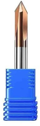 easyhaha 3 FlutesHRC55 Fasenfräser 60 90 120 Grad Hartmetall Ecksenker Fasenfräser Entgraten Kanten V Grove Router (Size : 35mm 60°, Color : 5X5DX50L)