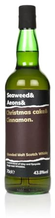 Seaweed and Aeons and Christmas Cake and Cinnamon Whisky, 70cl - 43.8 Percent ABV finest Blended Whisky - 50/50 Blend of Islay and Speyside Single Malt Scotch Whiskies