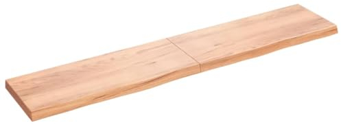 vidaXL Piano Tavolo Marrone 200x40x(2-6) cm Massello Rovere Trattato