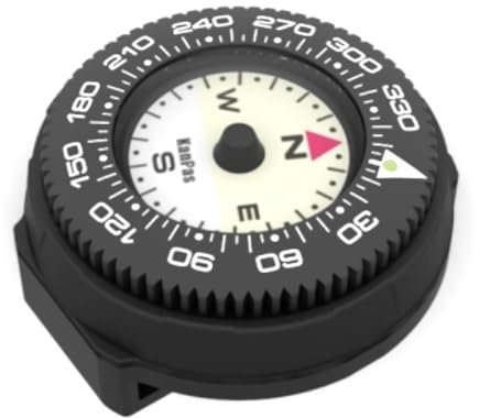 KanPas Mini knappkarta kompass med vridbar infattning för klockarmband varje dag bär