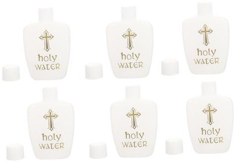 ORFOFE Christliches Weihwasserflaschen-set 6-teilig Taufwasserflaschen Exorzismus-design 60 Ml Kunststoff Weihwassergläser