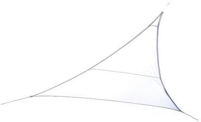 GLOUPIE Tenda A Vela Per Esterno Ombreggiante Con Forma Triangolare 2,9 x 2,9 Metri Alvez, Traspirante E Filtrante, In Poliestere Denso 160 G/Mq Bianco, Completa Di Anelli Di Ancoraggio