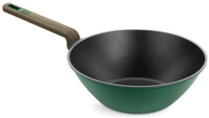 Monix Planet | Wok 28 cm, fundición de aluminio 100% reciclado, full induction, sin PFOA, antiadherente