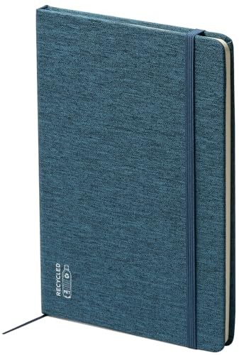 Notizbuch A5, 160 Seiten I liniert I Umschlag blau I iulias Basic DIN A 5 Notizbücher für Notizen, Gedanken, Tagebuch, Business
