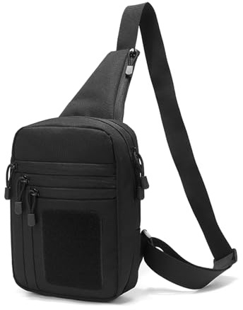 LARUISEE Verstellbare Verdeckte Pistolenholster Jagdtasche Taktische Waffen Umhängetasche Pistolenholster Pistolenhalter Tasche - Wasserdicht, Unisex-Erwachsene, Schwarz, 19 x 26 x 7 cm