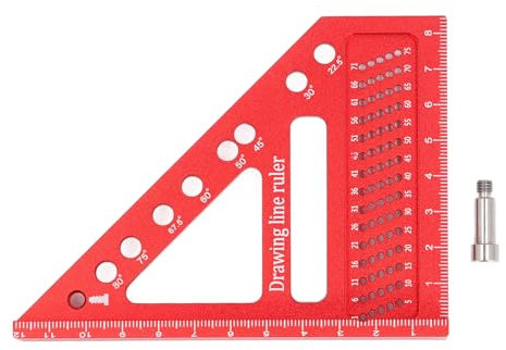 Kompakter und Leichter Kleiner Zimmermannswinkel, Integrierte 90-Grad-Mini-Zimmermannswinkel aus Aluminiumlegierung für die Holzbearbeitung