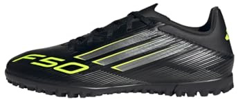 Adidas Unisex-Adult F50 Club Turf, Black/Iron Metallic/Lucid Lemon, 11.5