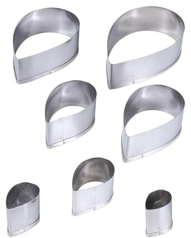 7 Pieces Rose Petal Molds Stainless Steel Cookie Cutters DIY Cutters for Kitchen Baking Dessert Sandwich and Fondant etc