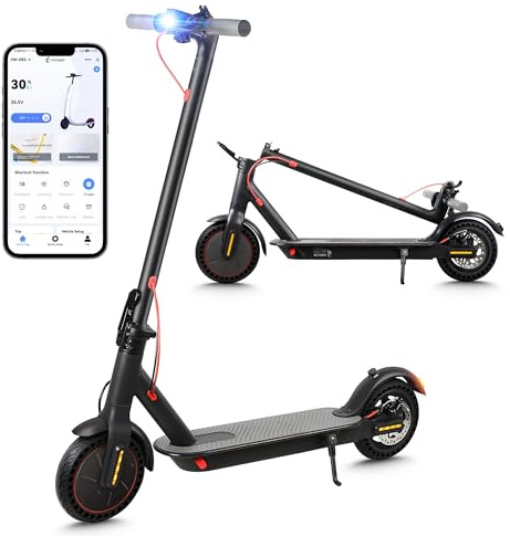 Mankeel Trottinette électrique Pliable pour Adultes avec Roues Solides de 8.5/10Inch, Portée de 30-45 km, 25 km/h, Idéal pour Les Adolescents et Les Adultes (350w/36v/7.8ah)