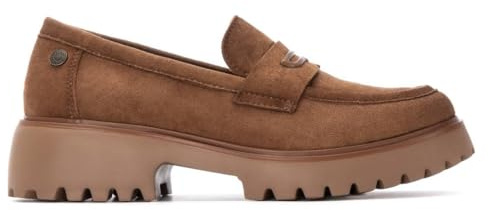 REFRESH - Mocassins Femme Taupe - Chaussures Confortables et polyvalentes - Mode décontractée - Modèle 17301201 (Taille40)