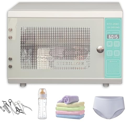 BACTIBLAST 12L UV Desinfektionsgerät,160W Sterilisator für Instrumente Heißluftsterilisator, Multifunktional UV Sterilisator Instrumentendesinfektion für Nagelstudio,Spas, Babyflaschen und Handtücher
