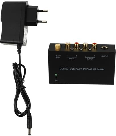 POPETPOP Preamplificador De Fonógrafo Compacto Preamplificador De Tocadiscos Excelente Rendimiento De Audio
