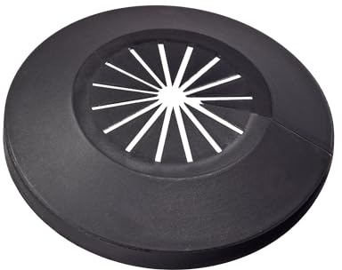 QUARKZMAN Cache-tuyau Décoration, Cache-ligne de vidange de tuyau d'eau en plastique PP de 15mm-25mm Noir 4 pièces