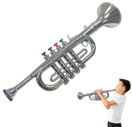 Tromba Per Bambini -Trumpet BB Strumento A In Con Portavoce GUASCA DI PULIZIONE SINTERIO DI PULIZIONE PULIZIONE | Tromba Di Cavalleria In Piatta In