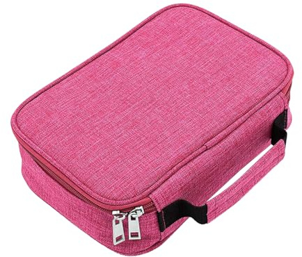 Tolenre Estuche para lápices con 72 ranuras, gran capacidad, portátil, extraíble, organizador de lápices, estuche estacionario, soporte para lápices de colores, para niñas y niños, Rosa., Mochila