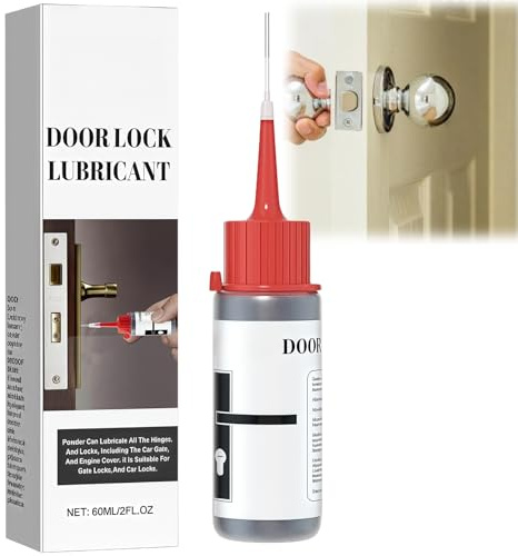 Graphite Lock Lubricant Spray - Silicone Spray Lubricant for Doors, Graphite Powder for Locks - Gra-phite Lock Cylinder Lubricants Powder, Dry Lube for Locks, Sprays Grease & Treadmill Lubricants Oil