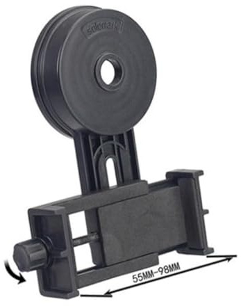HONMEET Telescope Phone Adapter for Cell Phone and Smartphone Camera, Plastic Material, Easy to Operate, Fits Most Smartphones 55-98mm Width, Compatible with Binoculars Style
