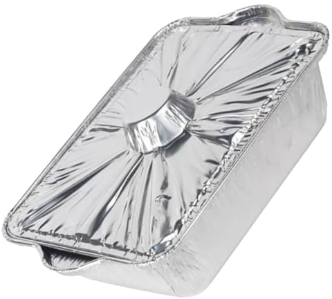 Veemoon Barquettes Aluminium avec Couvercle Récipients Alimentaires Jetables Accessoires de Barbecue Pratiques pour Conservation et Service