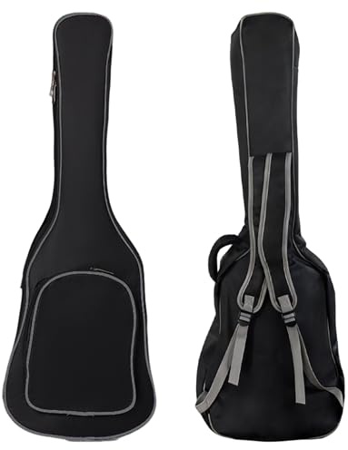Premium Oxford Electric Guitar Case with Backpack Straps, Heavy-Duty Waterproof Bass Guitar Bag with Thick Padding, Universal Gig Bag & Ukulele Case for Guitars Up to 42.5 Inches